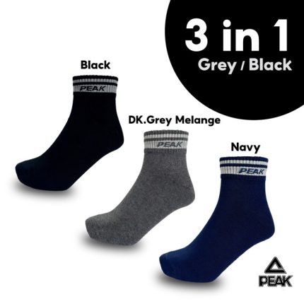 MEDIUM CUT SOCKS (3 IN 1 PACKAGE)